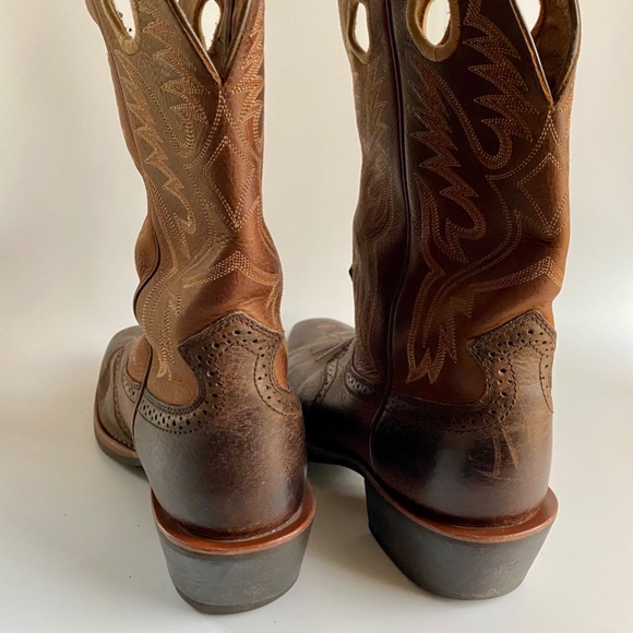 Men's Ariat Leather Western Cowboy Boots 10 D - Picture 9 of 16